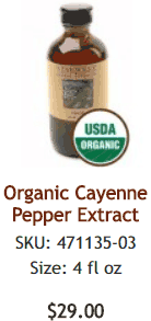 organic cayenne extract 4oz
